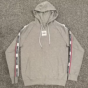 Sudadera con capucha Moschino con cremallera en gris ⭐️ 100% AUTÉNTICA ⭐️ - Imagen 1 de 4