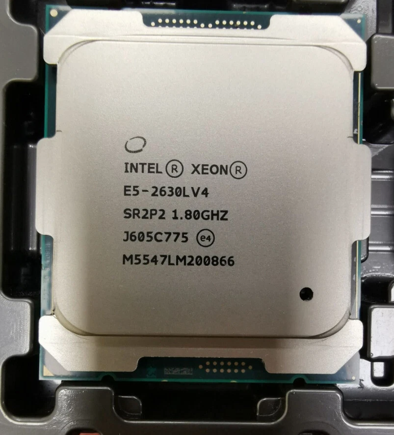 INTEL XEON E5-2630L V4 CPU PROCESSOR 10 CORE 1.80GHZ 25MB L3 CACHE 55W SR2P2 - Image 1 of 1