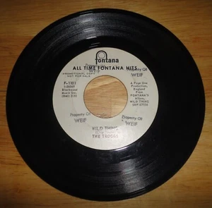 The Troggs Wild Thing With A Girl Like You Promotional Promo 45 Vinyl Record 60s - Picture 1 of 4