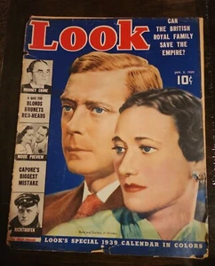 1939 LOOK Magazine Jan 3 Al Capone Biggest Mistake Britsh Royal Family Great Ads - Picture 1 of 5