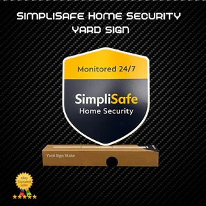 🚨New SimpliSafe Yard Sign with BLACK Heavy Duty Stake LATEST COLOR SCHEME! - Picture 1 of 2