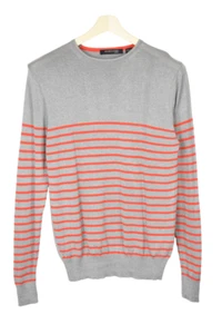 Guess By Marciano Men's Sweater M Silk Blend Striped Crew Neck - Picture 1 of 8