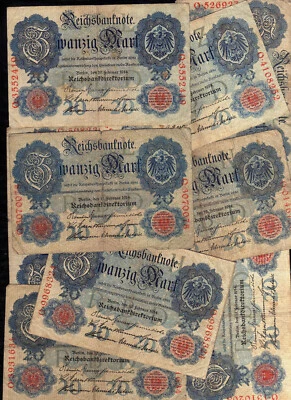 GERMANY  20 MARK  REICHSBANKNOTE / SOLD AS EACH - Image 1 of 2