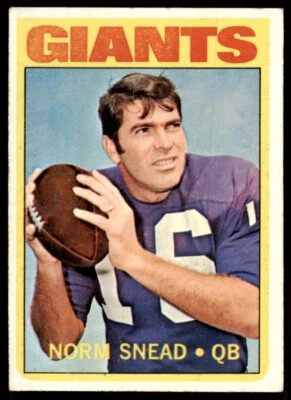 1972 TOPPS NORM SNEAD NEW YORK GIANTS #118 - Image 1 of 2