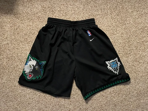 Vintage 2000s Nike Minnesota Timberwolves Authentic Swingman Shorts Size Medium Cover