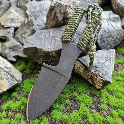 Lightweight Green Lanyard Handle Outdoor Utility Protective Fixed Blade Knife - Image 1 of 4