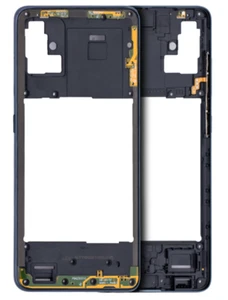 Samsung Galaxy A51 A515U Mid Frame Phone Back Rear Housing Black OEM Part - Picture 1 of 3