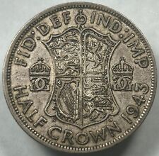 1943 Great Britain Half Crown Silver Coin Extra Fine+ KM 856