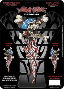 Tank Protector Pad "USA Skull" Lethal Threat Designs Brand NEW Made In The USA - Picture 1 of 1