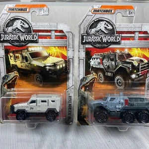 Lote de vehículos diecast Matchbox Jurassic World/Park '10 Textron Tiger Truck 2018 - Imagen 1 de 5