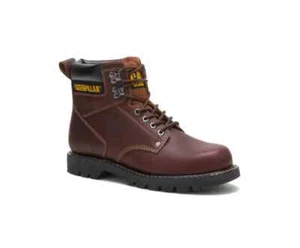 Botas de trabajo Caterpillar CAT Second Shift para hombre color tostado cuero punta suave - Imagen 1 de 9