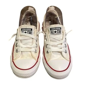 Converse Chuck Taylor All Star White Shorline Slip-onSneaker Shoes Womens Size 8 - Picture 1 of 12
