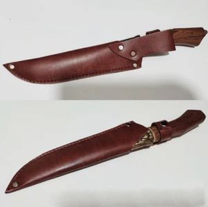 for3.5x18cm knife blade sheath dagger cover scabbard belt bag leather brown W226 - Picture 1 of 4