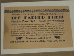 The Barker Press - Vintage c.1930's Sample 3x5 Paper Advert - Bild 1 von 1