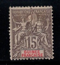 Guinea francese 1900 Yv. 15 Nuovo * 100% 15 c