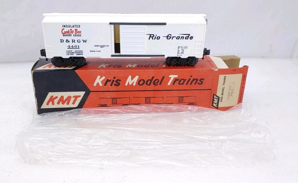 Rare KMT 4461 Rio Grande D. & R.G.W. Cookie Boxcar White New In Box - Image 1 of 4