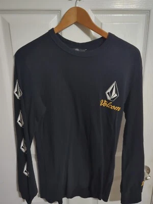 Volcom Deadly Stone Shirt Mens Large Black Round Neck Spell Out Logo Pullover - Image 1 of 3