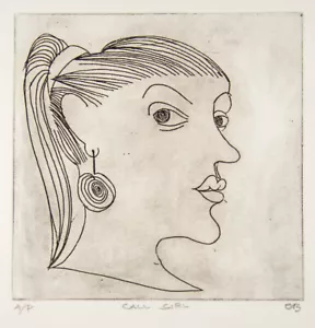Charles BLACKMAN Call Girl - Original RARE Etching, Signed Portrait, Modernist - Picture 1 of 3