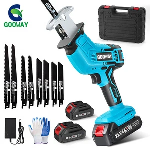 2 Batteries 21V Reciprocating Saw Cordless Hand Saw Electric Wood Metal Cutter - Picture 1 of 9