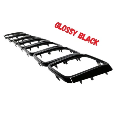 Fit for 2017-2021 Jeep Grand Cherokee Black Front Grille Cover Inserts Trim Ring - Imagem 1 de 4