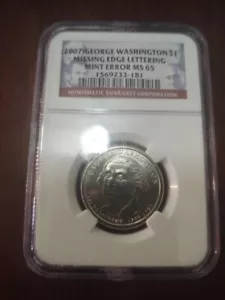 2007 GEORGE WASHINGTON QUARTER NEUWERTIG FEHLER (ZERTIFIZIERT VON NGC) - Bild 1 von 2