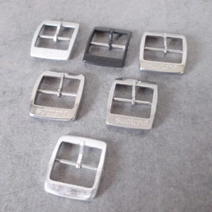 5 fibbie swatch acciaio alluminio plastica per cinturino + 1 anonima buckle - Foto 1 di 1