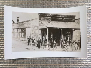 RPPC Stroble's Store Front People 1880 Brownville Nebraska Real Photo Postcard - Picture 1 of 2
