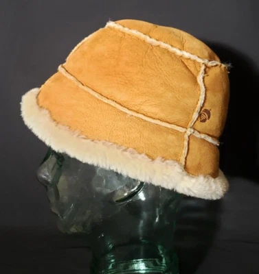 Sombrero cubo de cuero de oveja ACORN - marrón - L - apertura de 10" Foto 1 de 4