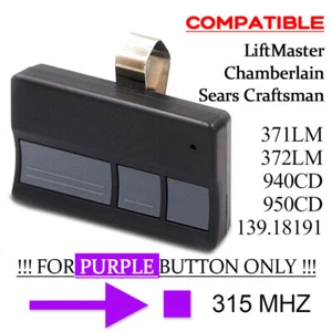 Télécommande ouvre porte 1/2 pour LiftMaster 3800pld 3575 365LM 373LM 41ac050-2m - Photo 1/15