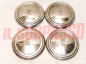 COPPE RUOTA BORCHIE CERCHI FIAT 1400 B ALLUMINIO ORIGINALI CON IMPERFEZIONI - Picture 1 of 1