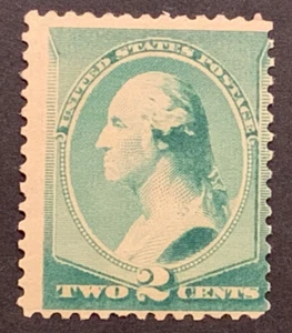 Travelstamps: 1887 US Stamps Scott # 213 Washington, 2c, Mint Original Gum H - Picture 1 of 5
