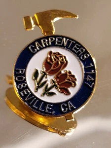 Carpenters Union Pin ROSEVILLE CALIFORNIA 1147  1.5 " MINT NEW env5 - Picture 1 of 2