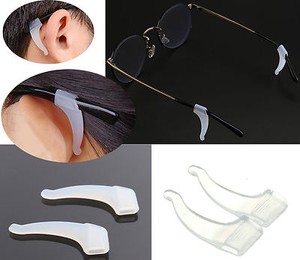 GLASSES EAR HOOKS ANTI SLIP SILICONE TIPS RETAINER CLEAR SUNGLASSES CYCLE SPORT
