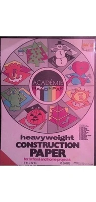 Papel de construcción Academie Handi-Pak hidromiel 9x12 años 60 70 manualidades escolares Foto 1 de 2