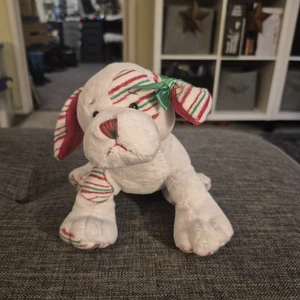 VGUC-9” Webkinz PEPPERMINT PUPPY PLUSH Only No Code Christmas Candy Cane Ganz - Picture 1 of 5