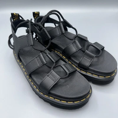 Dr Martens Doc Nartilla Sandals Black Gladiator Sandal Women’s Size 7 - New - Image 1 of 4