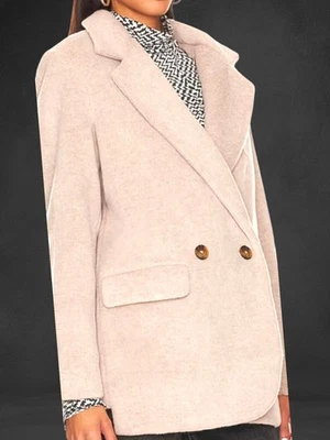 FREE PEOPLE Mari Solid Jacket Blazer in Taupe Size Large BNWT RRP £178 - Image 1 of 4