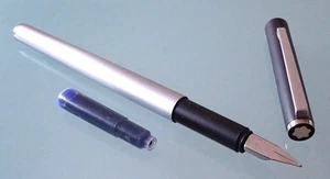 MONTBLANC SLIMLINE NOBLESSE, schöner PATRONEN - FÜLLER in EDELSTAHL-MATT, EDEL! - Bild 1 von 7