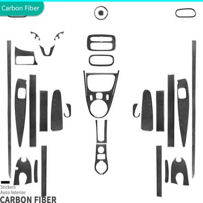Kits de tablero interiores completos de fibra de carbono real de 36 piezas para Smart Fortwo 453 16-22 Foto 1 de 4