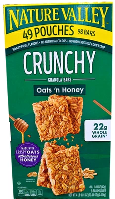 Barras de granola crujientes Nature's Valley avena y miel 49x1,49 onzas EXP 07/2026 Foto 1 de 4