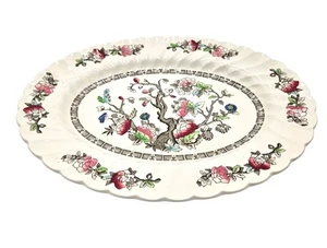 Myott Staffordshire Indian Tree Scalloped Serving Oval Platter 12-1/2"  - Picture 1 of 4