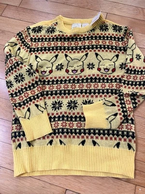 Pokémon Pikachu Invierno Navidad Nuevo Vacaciones Niños Xs 4 5 Feo Suéter Top Nuevo Foto 1 de 4