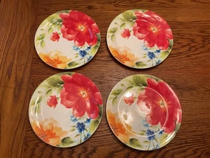 Amelia by Pier 1 Ironstone 8 7/8” Floral Salad/Dessert Plates (set of 4) - Picture 1 of 6