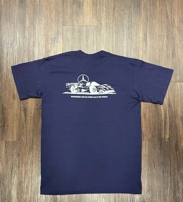 Camiseta gráfica vintage anos 90 Mercedes Benz Globe Motor Car Co. dupla face - Tamanho G - Imagem 1 de 4