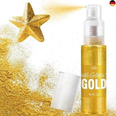 Essbarer Glitzer Spray - 22g Lebensmittel Goldstaub Essbares Glitzerpulver für  - Bild 1 von 4