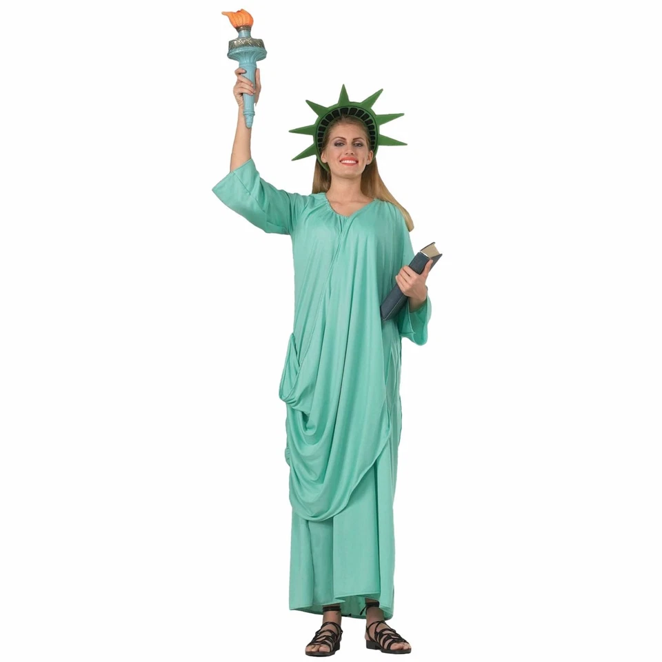 Disfraz Estatua de la Libertad Americano EE. UU. Día de la Independencia Adulto Mujer ETS Foto 1 de 1
