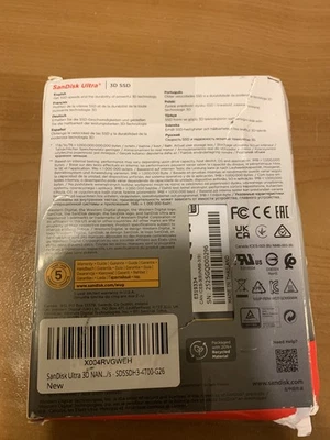 SanDisk 4TB Ultra 3D NAND SSD, Internal Solid State Drive - SDSSDH3-4T00-G26 - Image 1 of 4