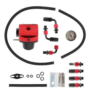 Kit regulador de presión de combustible 6AN Fitting Gauge Oil Fuel Pressure Regulator Kit - Imagen 1 de 11
