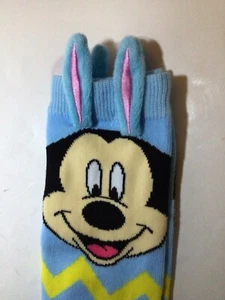 Disney Parks Mickey Mouse Easter Bunny Rabbit Ears Socks Brand New - Picture 1 of 4