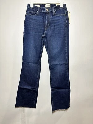 Женские джинсы с высокой посадкой укороченные - универсальная нить темная стирка 6 длиной - Изображение 1 из 2